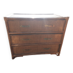 Commode rotin 3 tiroirs