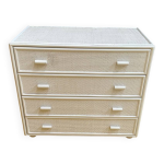 Commode en rotin blanc