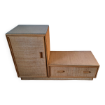 Commode en rotin vintage 1960 / 70. Commode en rotin vintage 1960 / 70.