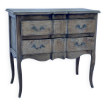 Commode sauteuse  2 tiroirs de style louis xv