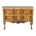 Commode sauteuse arbalète en noyer, style louis xv début xxe Commode sauteuse arbalète en noyer, style louis xv début xxe