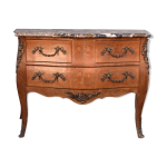 Commode sauteuse louis xv bois de rose
