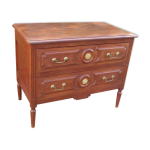 Commode sauteuse parisienne, 2 tiroirs, style louis xvi