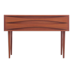 Commode scandinave en teck � 2 tiroirs