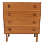 Commode scandinave en teck, sude, 1960