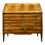 Commode scriban poque louis xvi noyer blond vers 1780