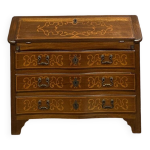 Commode scriban galb style louis xv en marqueterie de bois prcieux vers 1900