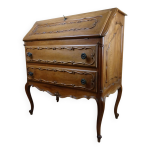 Commode scriban louis xv baroque en bois massif époque xxeme Commode scriban louis xv baroque en bois massif époque xxeme