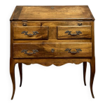 Commode scriban style louis xv en noyer massif vers 1920 - 1940