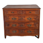 Commode sculpte en chne massif xix me