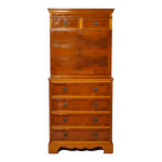 Commode secrétaire antique en noyer à tiroirs vintage Commode secrétaire antique en noyer à tiroirs vintage