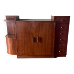 Commode - semainier - 6 tiroirs, tagres, compartiment linge