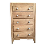 Commode semainier en ch�ne �poque art deco