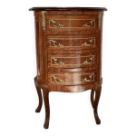 Commode, semainier galb�e de style louis xv 4 tiroirs, �poque xxe