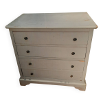 Commode style louis philippe en bois peint