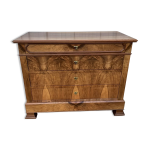 Commode style louis philippe en ronce de noyer, fin xixme