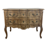 Commode de style louis xv en bois sculpt