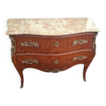 Commode de style louis xv en marqueterie
