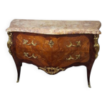 Commode de style louix xv en marqueterieflag