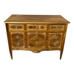 Commode de style louis xvi en bois fruitier