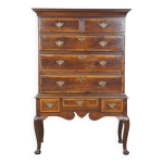 Commode sur pied anglaise en chne, dbut du xviiie sicle