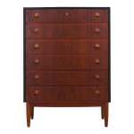 Commode en teck, design danois, annes 1960, designer : kai kristiansen, fabricant : feldballes mb