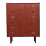 Commode en teck, design danois, ann�es 1970, fabriqu�e au danemark