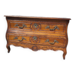 Commode tombeau louis xv en noyer 2 tiroirs du xviii me siecle