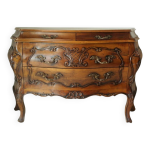 Commode tombeau en noyer style louis xv, xxme