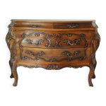Commode tombeau en noyer style louis xv, xxme
