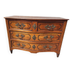 Commode transition louis xv louis xvi en merisier 4 tiroirs du xviii me siecle