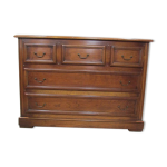 Commode tricoire en acajou , 5 tiroirs de qualit