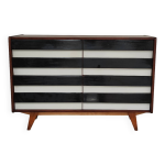 Commode u - 453 noire par jiri jiroutek pour interier praha 1960 Commode u - 453 noire par jiri jiroutek pour interier praha 1960