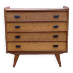 Commode vintage des annes 1960 avec pieds compas