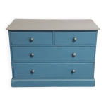 Commode vintage bleue