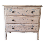 Commode vintage en bois patin