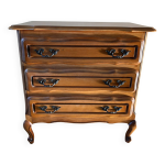Commode vintage en bois, style louis xv  tiroirs galbs