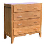 Commode vintage chne brut massif 1950
