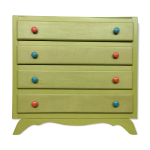 Commode vintage moderniste franais pieds compas