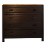 Commode vintage noire