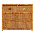 Commode vintage en osier - ann�es 1960