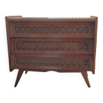 Commode vintage en rotin