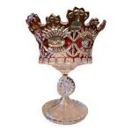 Compotier en cristal rouge