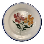 Compotier e. charbonnier, salins, terre de fer, modele campagne, made in france, motif de fleurs