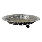 Compotier ou pani�re en m�tal argent� ajour�e