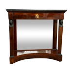 Console en acajou et marbre retour d gypte. empire, xixe sicle