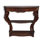 Console en acajou de style napol�on iii dessus marbre �poque fin xix�me