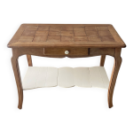 Console ancienne en merisier massif louis xv rustique