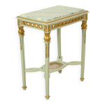 Console d'appoint ancienne en marbre vert doré d'époque louis xvi Console d'appoint ancienne en marbre vert doré d'époque louis xvi