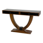 Console art déco moderne avec façades noires Console art déco moderne avec façades noires